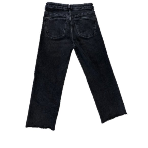 Zara mid-rise ankle length wide leg jeans - Picture 2 of 6